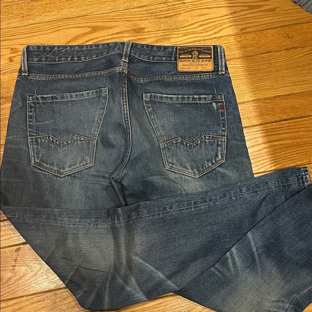 Replay vintage  Relaxed Fit Jeans in Classic Blue